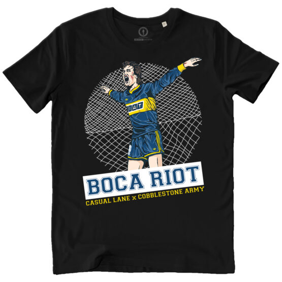 T-SHIRT UOMO NERA - COBBLESTONE ARMY - BOCA RIOT