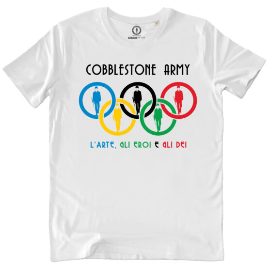 T-SHIRT UOMO BIANCA - COBBLESTONE ARMY - OLIMPIC