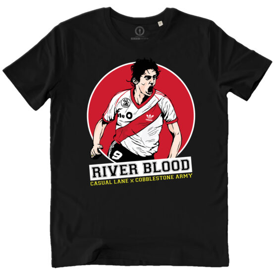 T-SHIRT UOMO NERA - COBBLESTONE ARMY - RIVER BLOOD