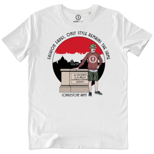 T-Shirt Uomo Pistol Boutique - Bianca - Girocollo - Stampa USA Bandiera Stelle E Strisce Con Teschi
