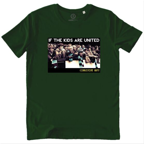 T-SHIRT UOMO VERDE BOTTIGLIA - IF THE KIDS ARE UNITED