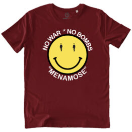 T-SHIRT UOMO - NO WAR bordeaux