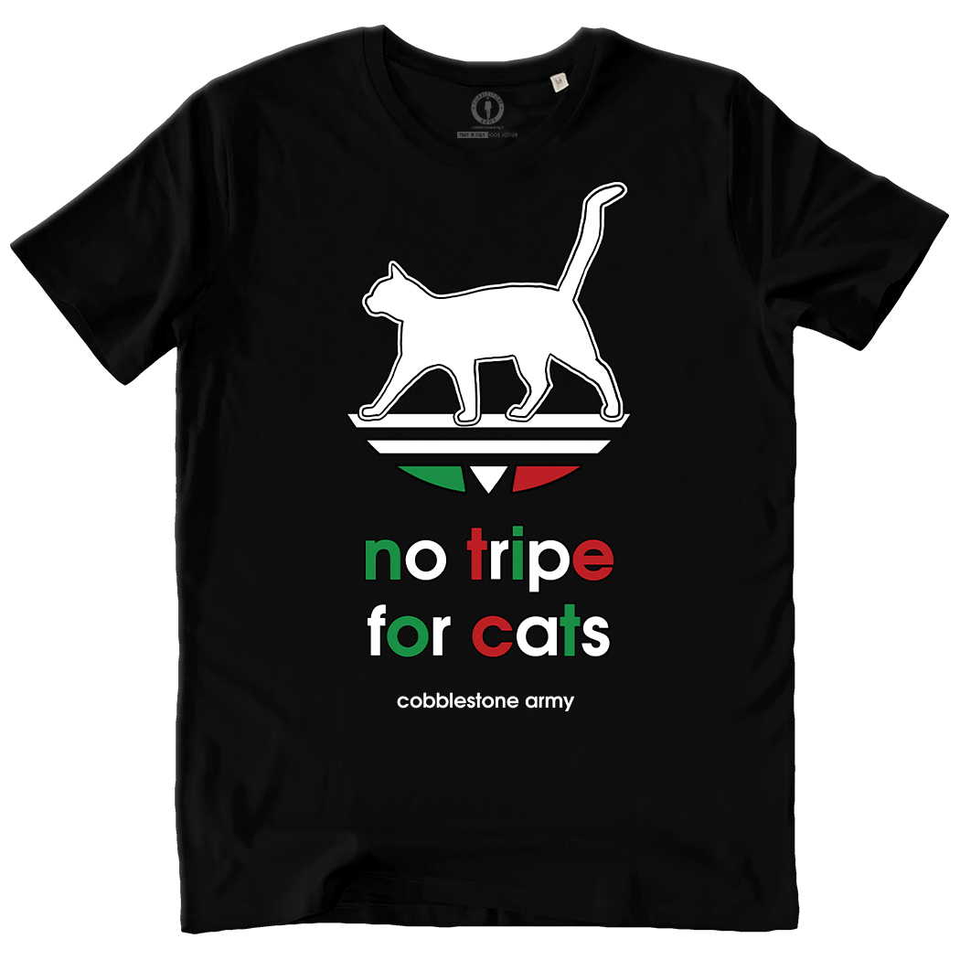 T-SHIRT UOMO - NO TRIPE FOR CATS ITALY nera