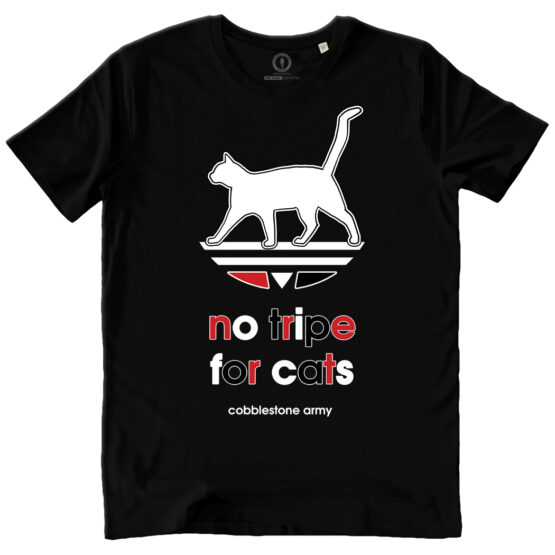 T-SHIRT UOMO - NO TRIPE FOR CATS RED WHITE BLACK