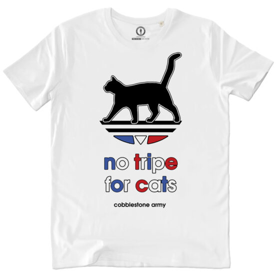 T-SHIRT UOMO - NO TRIPE FOR CATS RED WHITE BLUE