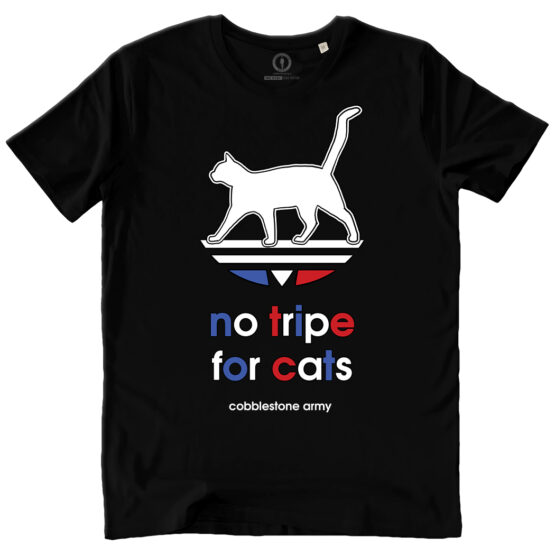 T-SHIRT UOMO - NO TRIPE FOR CATS RED WHITE BLUE - immagine 2